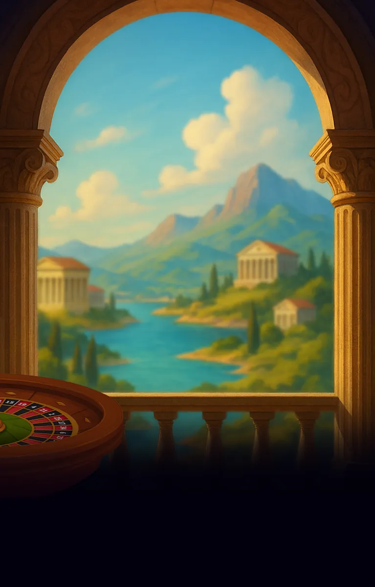 Décor grec Aphrodite Casino